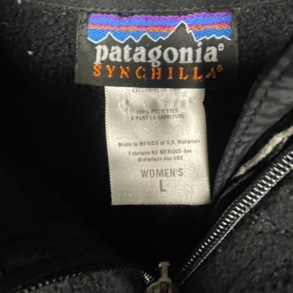 Patagonia Women's Full Zip Fleece Jacket L - Black - Picture 8 of 9